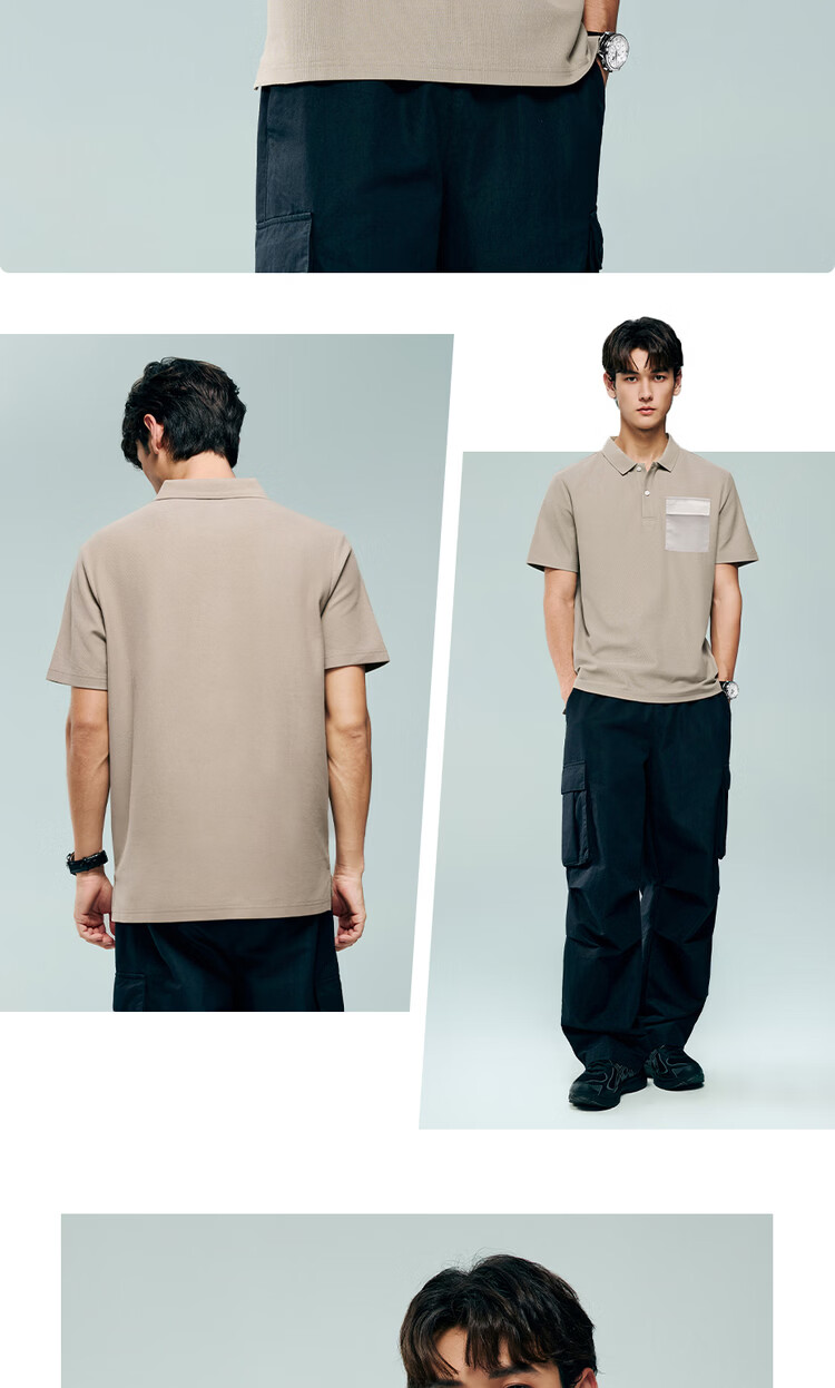 Giordano 2026 Summer High-Tech Cooling Sun Protection Color-Block Pocket Collar Short Sleeve Polo Shirt Men 01016393 17