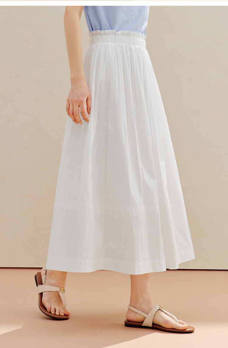 INMAN [Li Landi Same Style] Yellow Rose In Stock | 26 Summer Women's New Pleated A-Line Skirt Goose Yellow M 26
