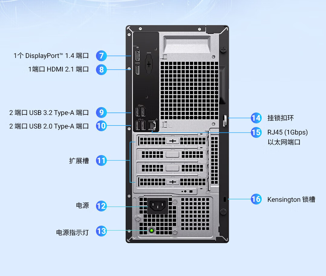 DELL Chengming New Pro E QVT1260 Commercial High-Performance Desktop Computer (i5-14400 16GB 512GB SSD) 12