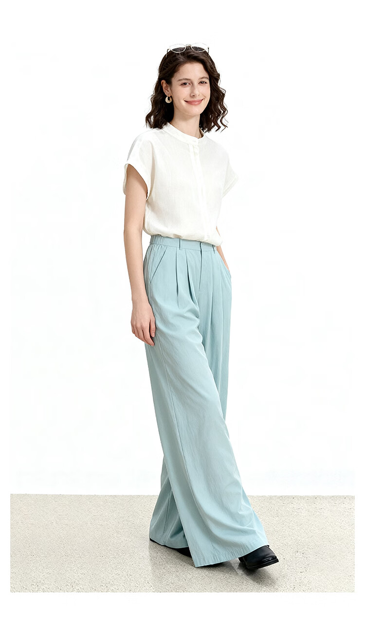 ENC Elegant Plain White Short Sleeve Shirt Literary Intellectual Style 2026 Women's Summer New Loose Comfortable Breathable Versatile Top 16