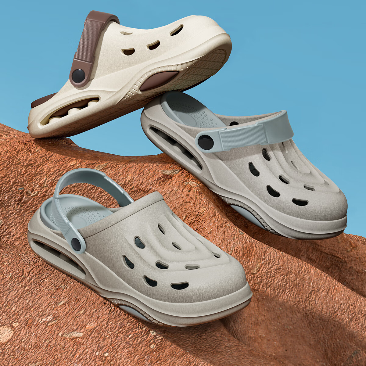 Grace Men's Summer Outdoor Beach Driving Thick-Soled Non-Slip Odor-Resistant Sandals Sandal Slippers for Men 12