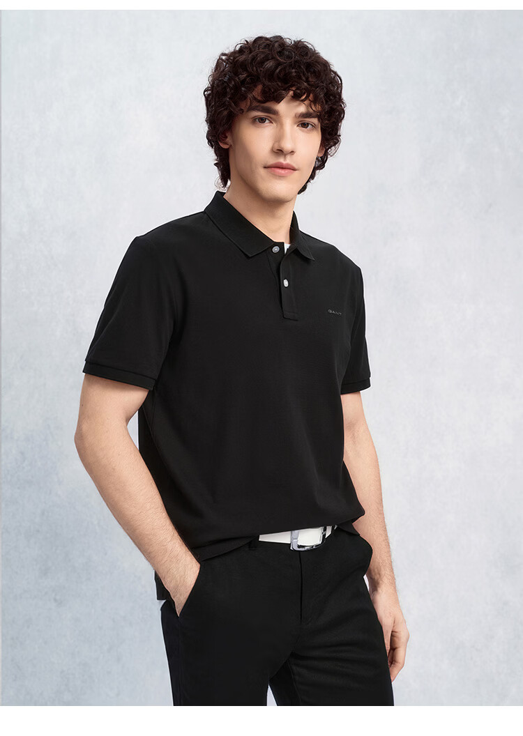 GANT Spring Summer Men's Pure Cotton Casual Polo Shirt with Turn-down Collar Commuting Short Sleeve 300-Dark Green XL 13