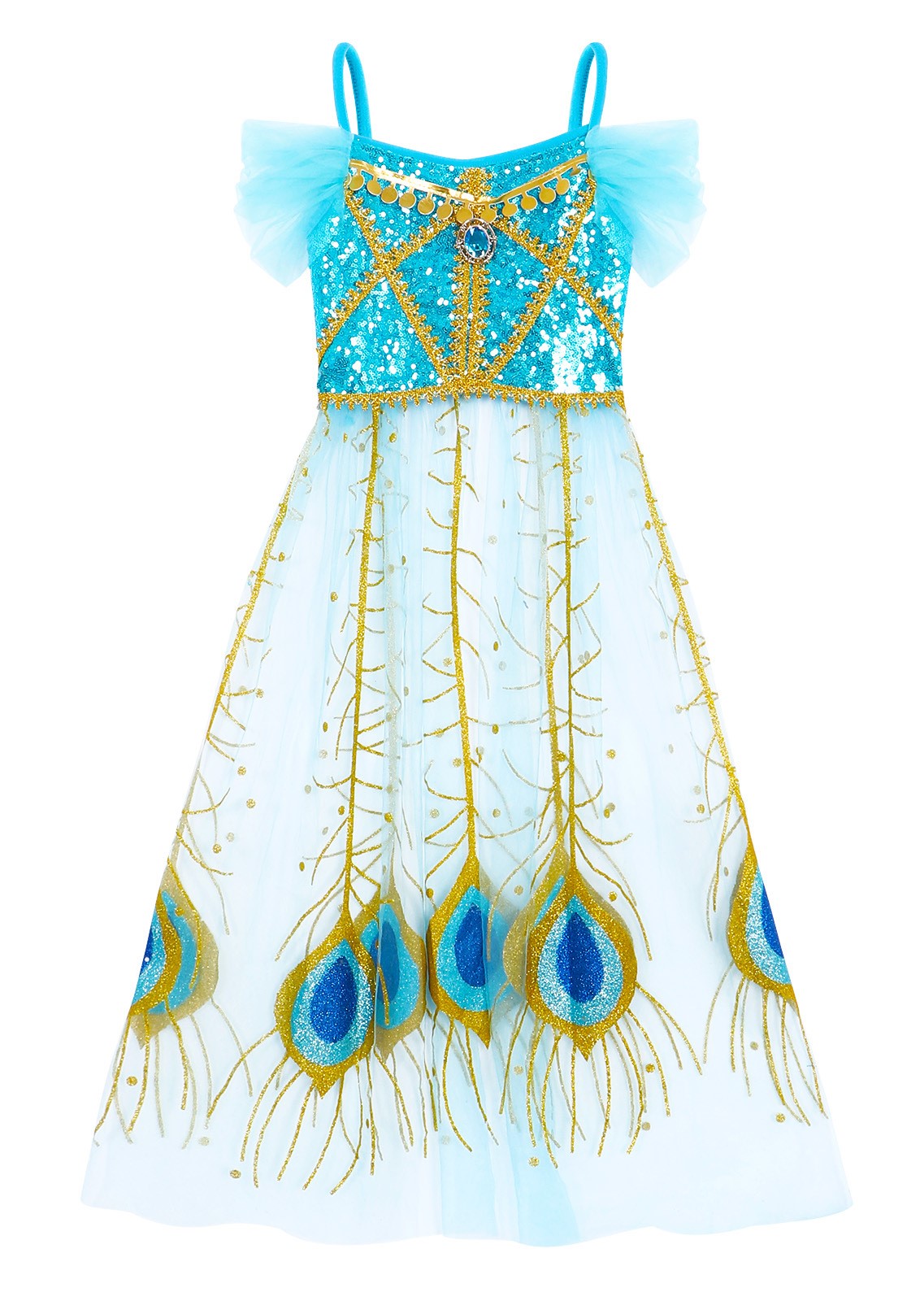 万圣节茉莉公主裙儿童节表演阿拉丁神灯女童肚皮舞蹈印度演出服装