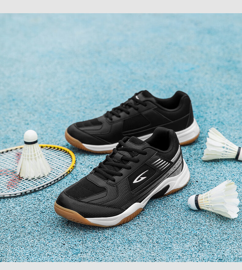 DEERWAY Unisex Badminton Shoes Anti-Twist Non-Slip Shock Absorption Breathable Training Competition Shoes Gray Blue Size 35 9