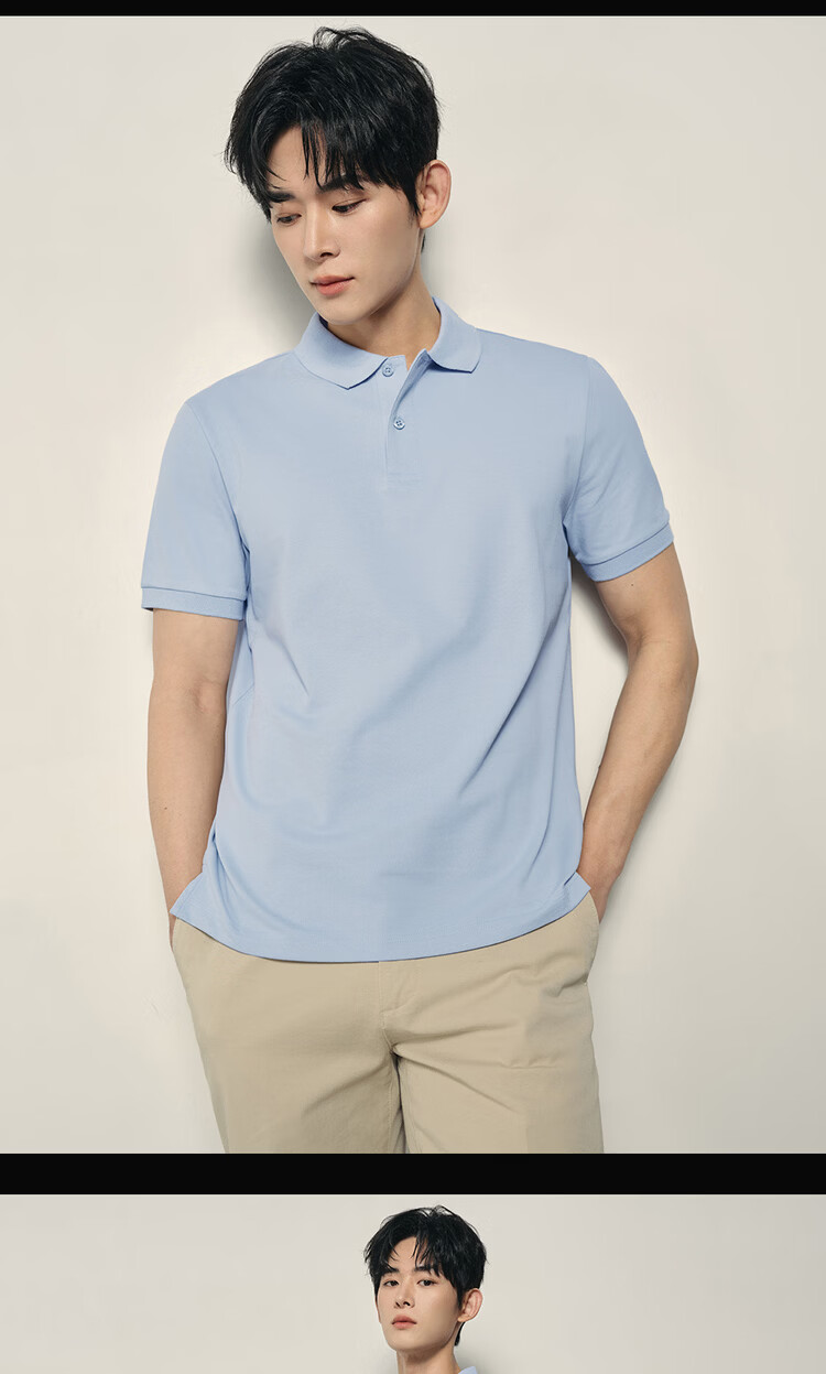 Giordano 2026 Summer Solid Color Polo Shirt Short Sleeve Men 01016503 Korean Style 13