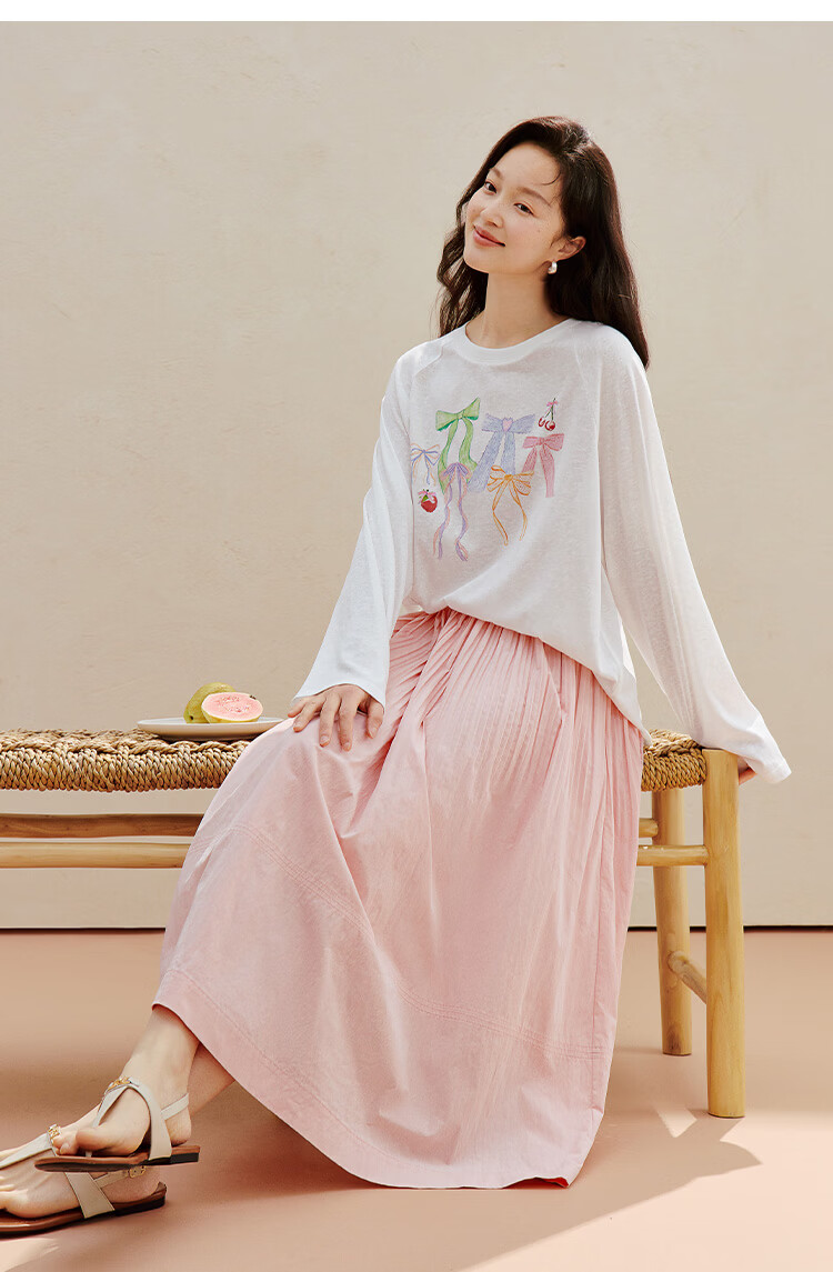 INMAN [Li Landi Same Style] Yellow Rose In Stock | 26 Summer Women's New Pleated A-Line Skirt Goose Yellow M 24