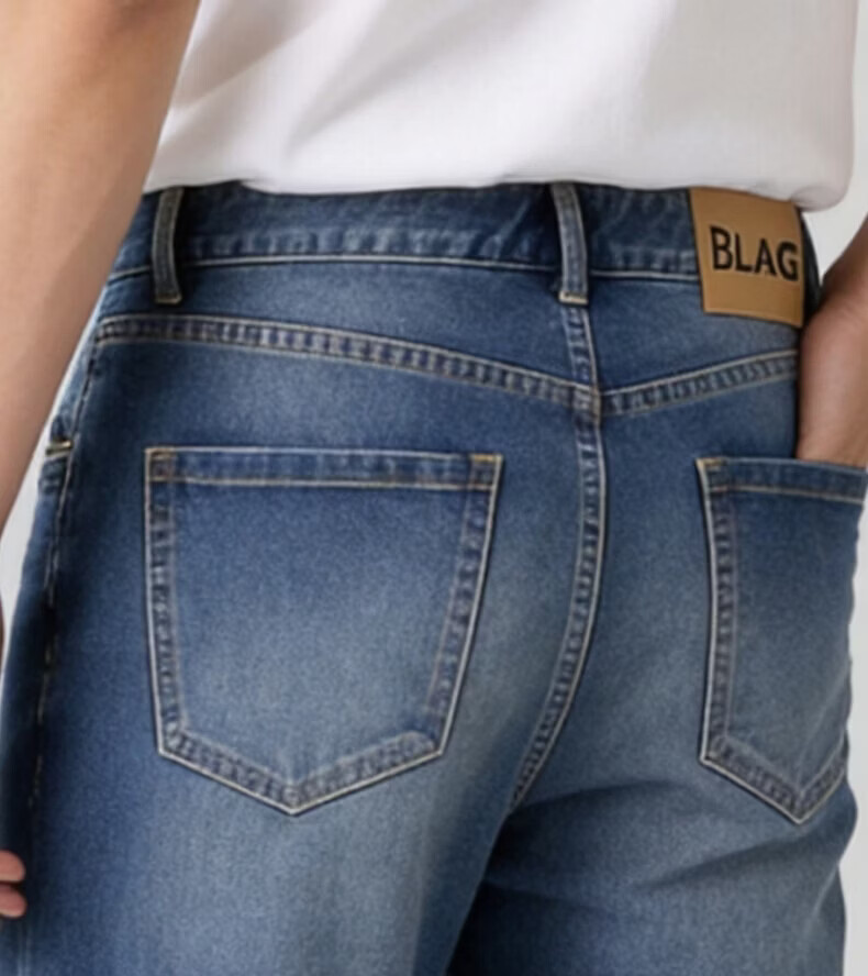 BLAG Tencel Summer Lightweight Lyocell Men's Loose Straight-Leg Jeans JD Self-Operated Pants 30