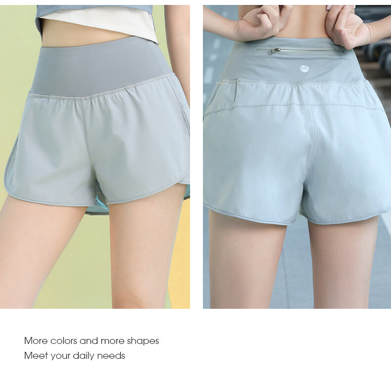 Baisirun Summer Sports Running Shorts for Women with Back Pocket for Phone Quick-Dry Training Straight Fitness Yoga Pants 11