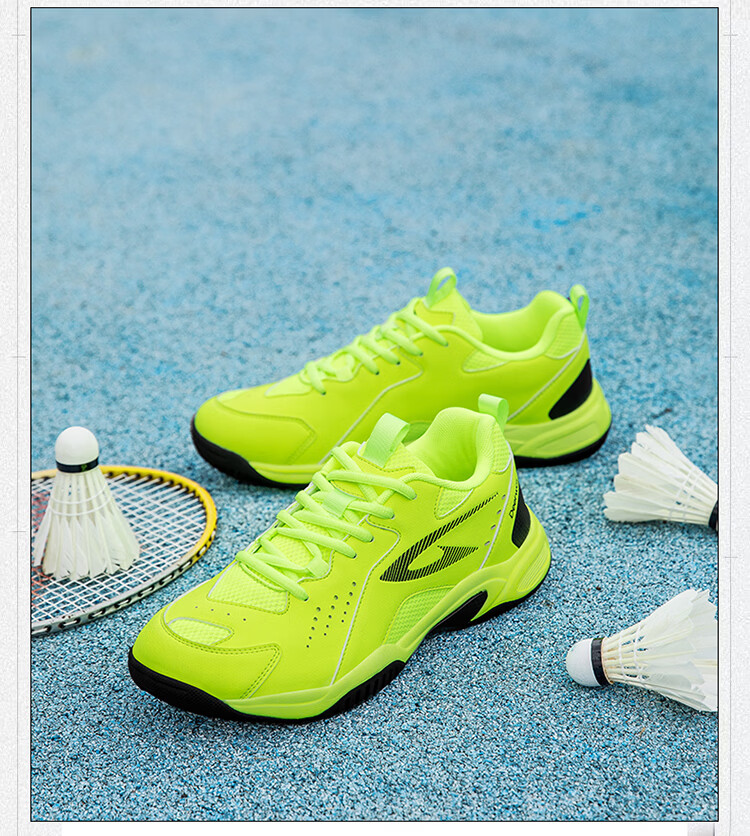 DEERWAY New Unisex Badminton Shoes Durable Anti-Twist Non-Slip Breathable Low-Cut Lightweight Sports Casual Shoes Black White Size 41 13