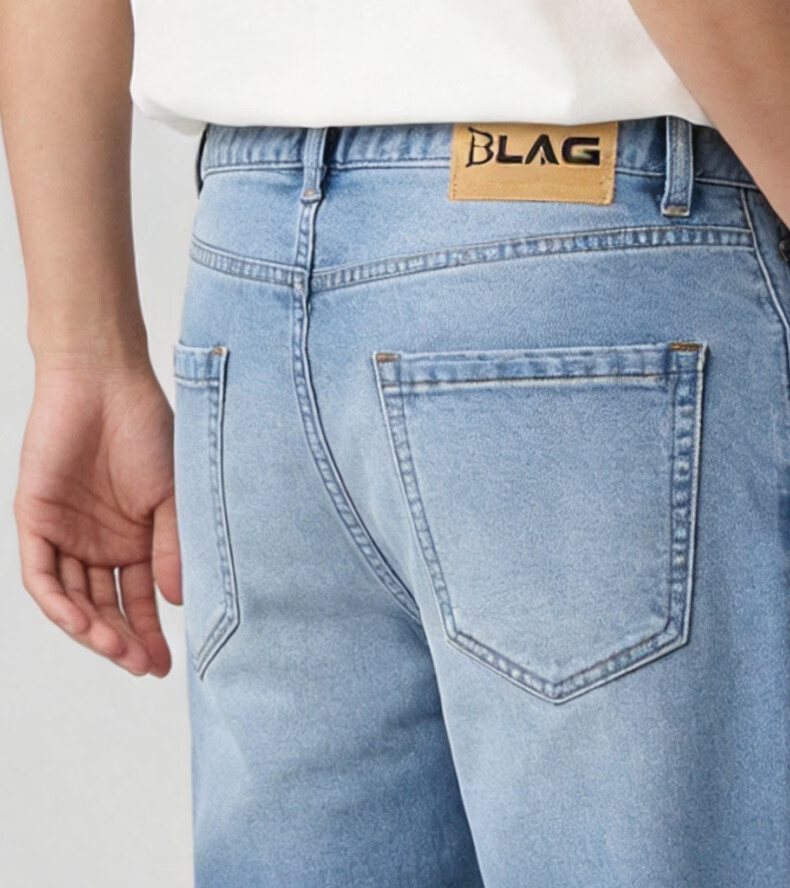 BLAG Tencel Summer Lightweight Lyocell Men's Loose Straight-Leg Jeans JD Self-Operated Pants 28