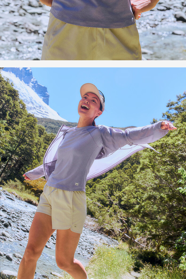 BEIN SPACE Summer Outdoor Lightweight Sports Hiking Moisture-Wicking Quick-Dry Soft Women's Short Sleeve T-Shirt J017 Mist White L 27