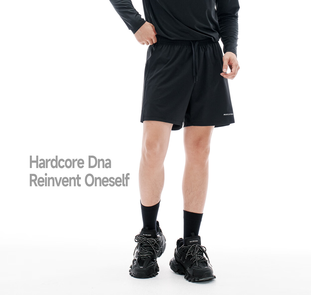 MUSCLE DOG Small Whale Cooling Sports Shorts for Men 2026 New High Elastic Breathable Running Fitness Shorts 34