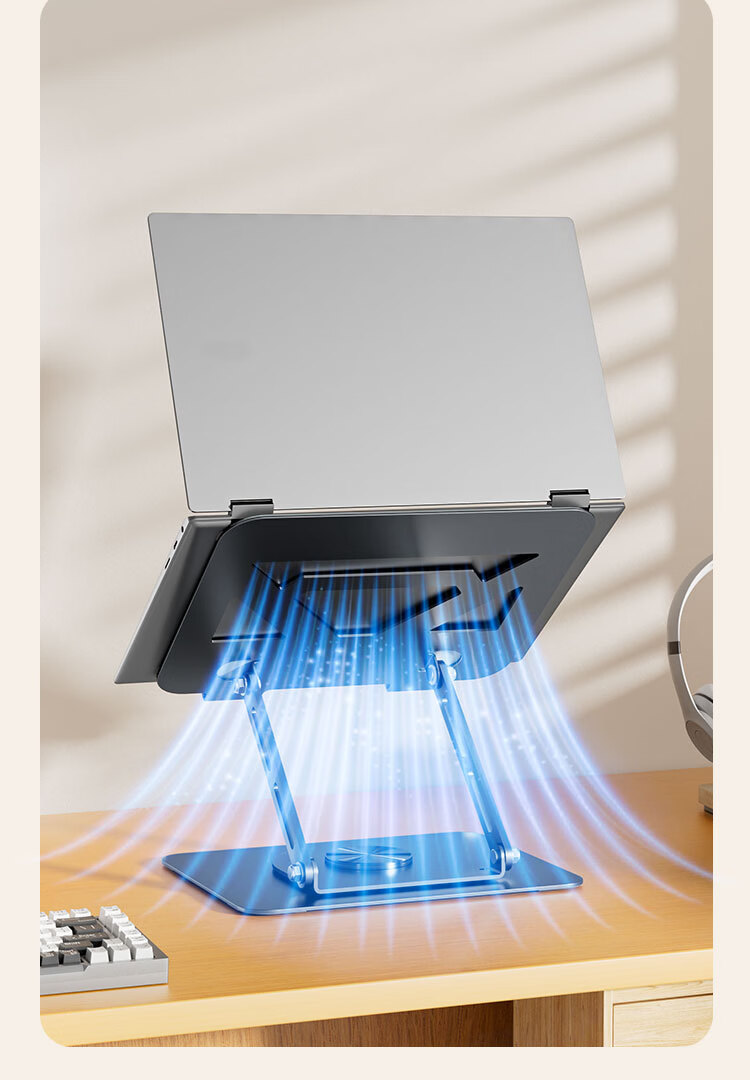 Founder FZ08 Gaming Laptop Fan Stand Open Large Area Hollow Heat Dissipator 360° Rotatable Foldable Compatible with 17.3-inch Apple Lenovo Legion 7