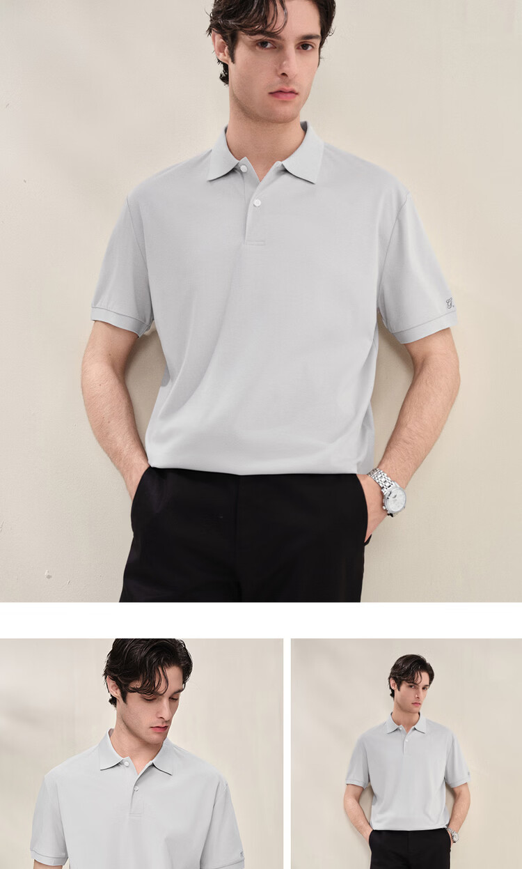 Giordano G+ 2026 Summer New Black Technology Cooling Embroidered Loose Fit Polo Shirt Men 01016461 17