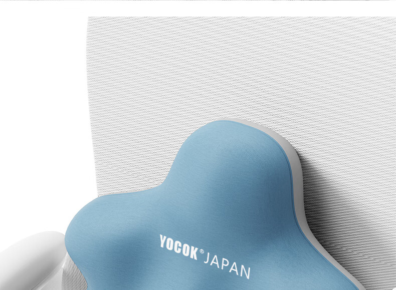 YOCOK Lumbar Support Cushion Pillow Office Chair Waist Pillow Car Seat Cushion Long Sitting Lumbar Support Blue Version 19