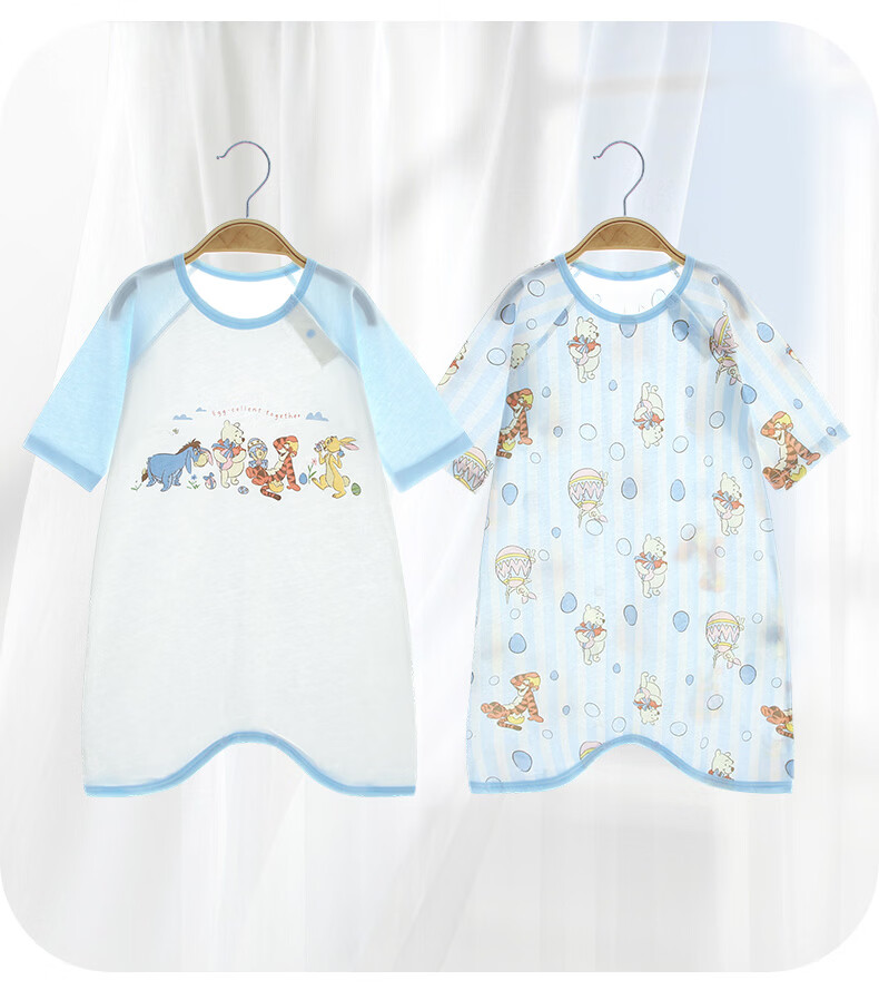 Disney Baby Summer Thin Sleeping Bag Newborn Romper Crawling Suit Sleepwear Pure Cotton Full Moon Baby Pajamas 19