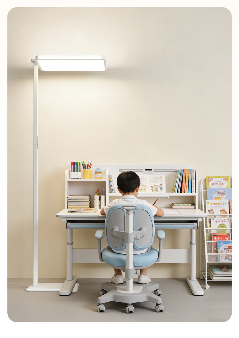 Oppein Study Large Desk Lamp Ambient Floor Lamp Full-Spectrum Eye Protection Standing Lamp for Children 25