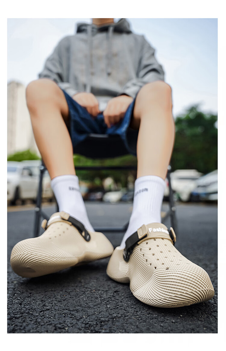 Senma Men's Summer 2026 New Anti-Slip Odor-Resistant Closed-Toe Clogs Outdoor Driving Dual-Use Sandals Beach Shoes 8
