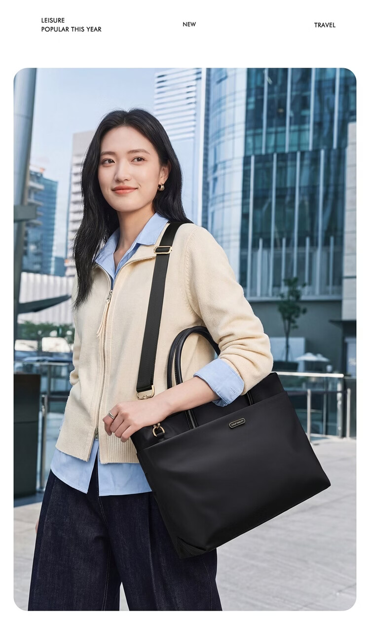 GOLF Women's Business Laptop Bag 14/15 Inch Briefcase for Huawei Apple High-Style Shoulder Crossbody 15