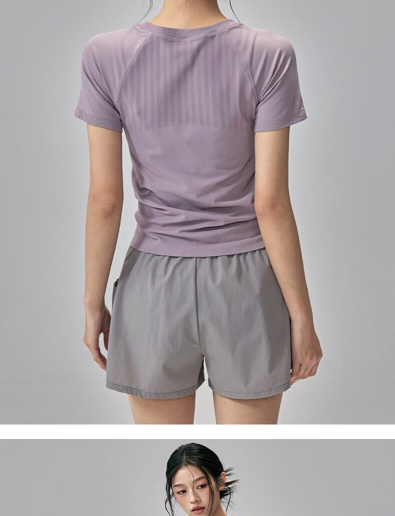 Women's Slim Fit Quick-Dry Short Sleeve Yoga T-Shirt for Pilates Training Running Fitness 13