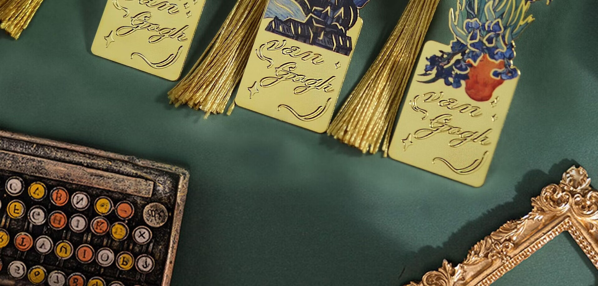 Tianshun Oil Painting Bookmark Premium Exquisite Metal Van Gogh Bookmark Classical Creative High-Value Birthday Gift for Girls Cultural and Creative Student School Reward Simple Packaging Blooming Apr 24