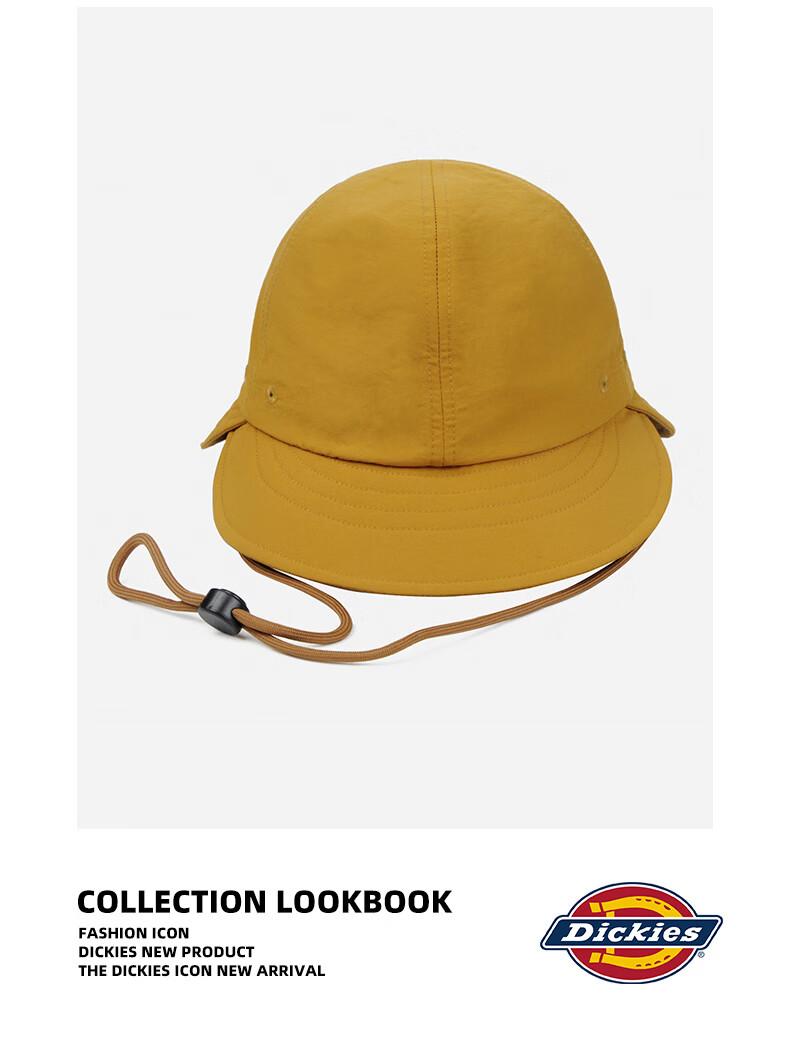 Dickies New Solid Color Double Brim Sunshade Fisherman Hat Unisex Couple Large Brim Breathable Sun Protection Hiking Cap Blue 21