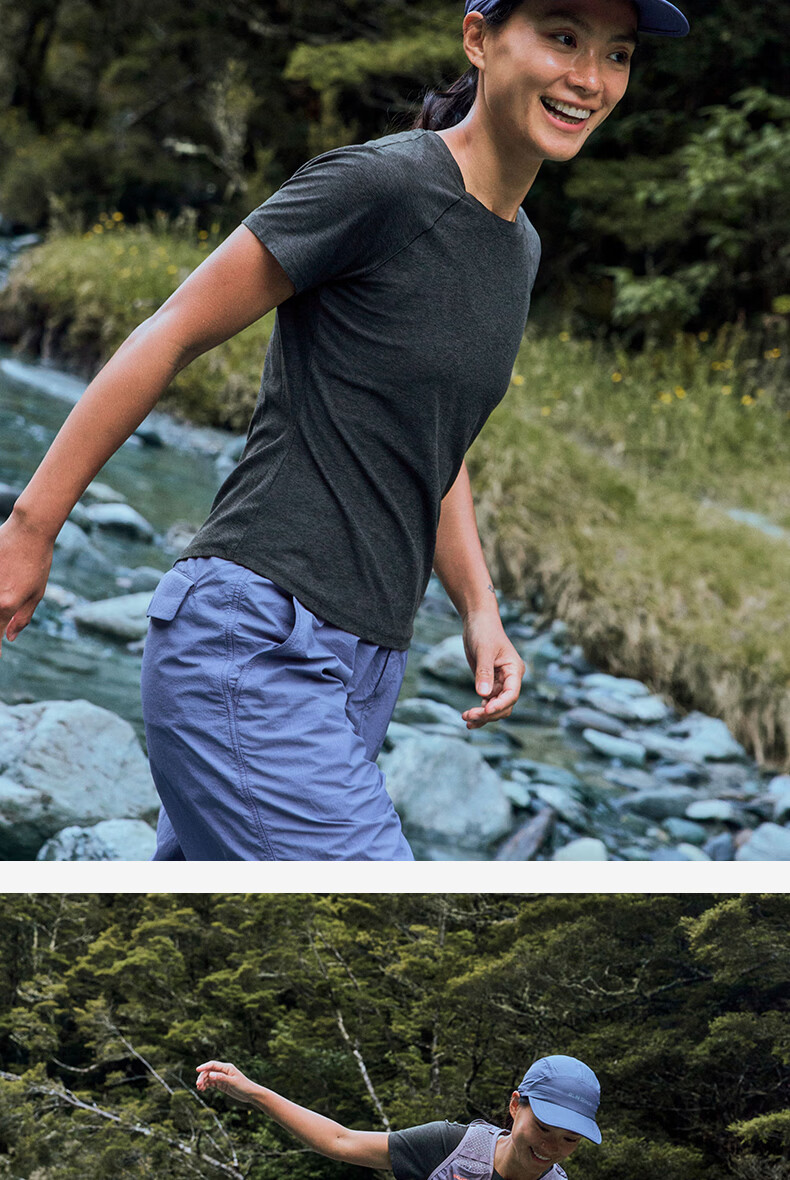 BEIN SPACE Summer Outdoor Lightweight Sports Hiking Moisture-Wicking Quick-Dry Soft Women's Short Sleeve T-Shirt J017 Mist White L 16