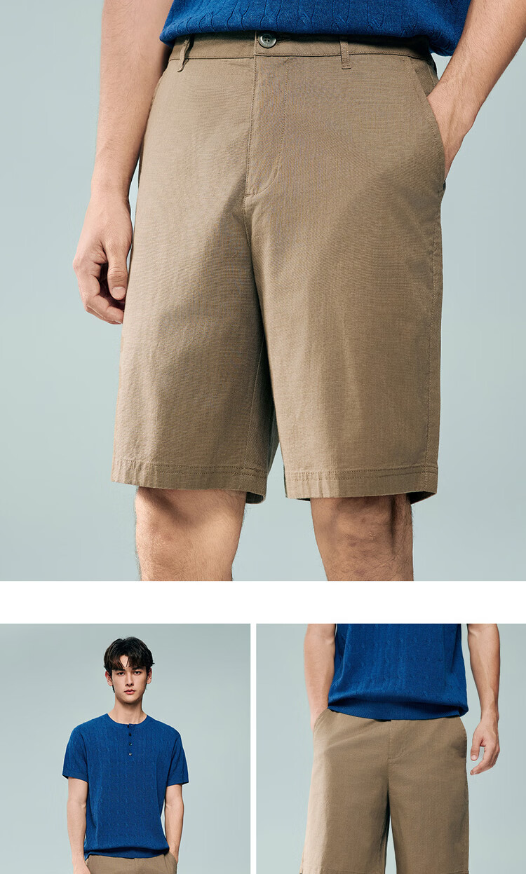 Giordano Men's Pants 2026 Summer New Lyocell Cotton Mid-Rise Straight Casual Shorts 13106309 13