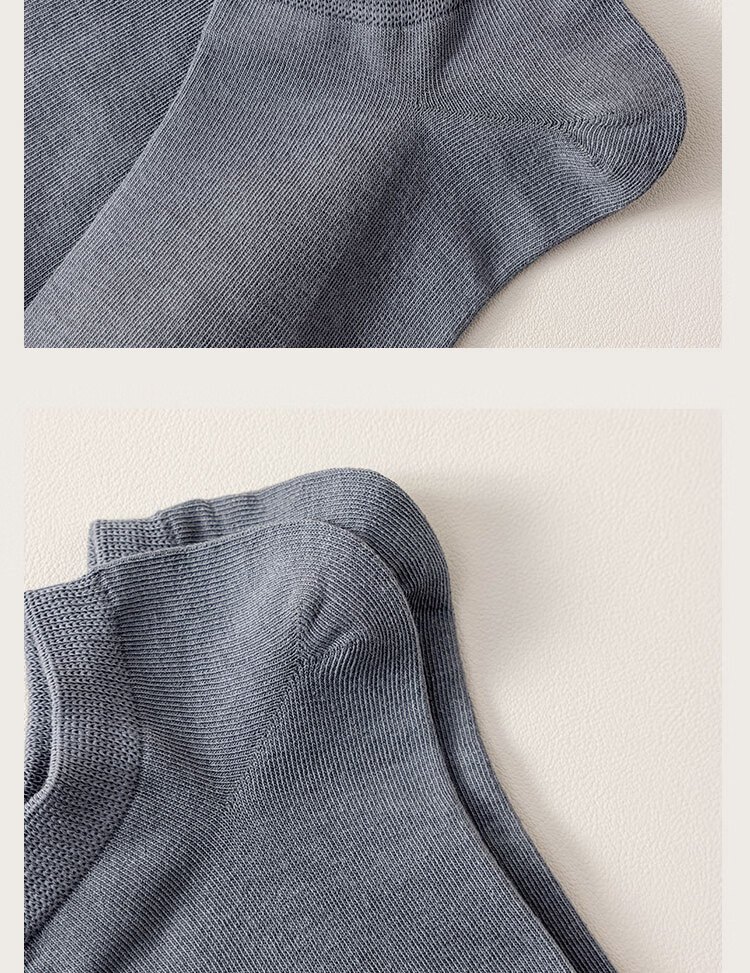 Mian Shisan Men's Short Socks Xinjiang Cotton 10A Antibacterial Deodorant Breathable Low-Cut Ankle Socks 6 Pairs Spring Summer 10