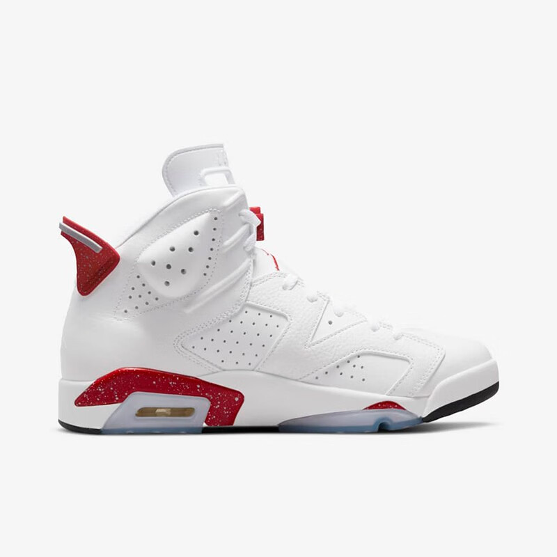 耐克nike air jordan 6 aj乔6高帮白红 男子复古篮球鞋 ct8529- ct
