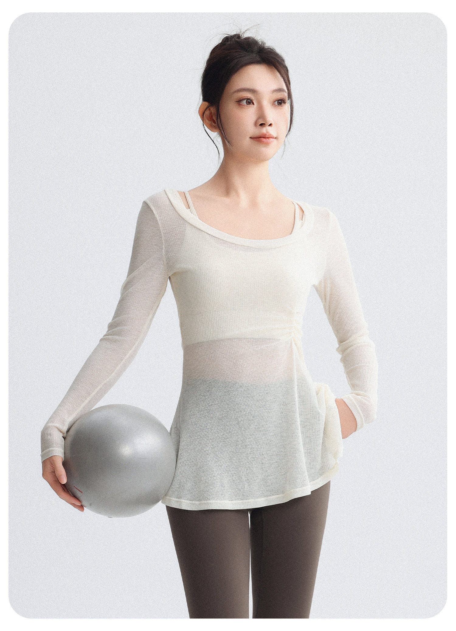 DRUR High-End Plus Size Loose Yoga T-Shirt Cover-Up Women's Outerwear Innerwear High-Intensity Training One-Piece Sports Bra 24