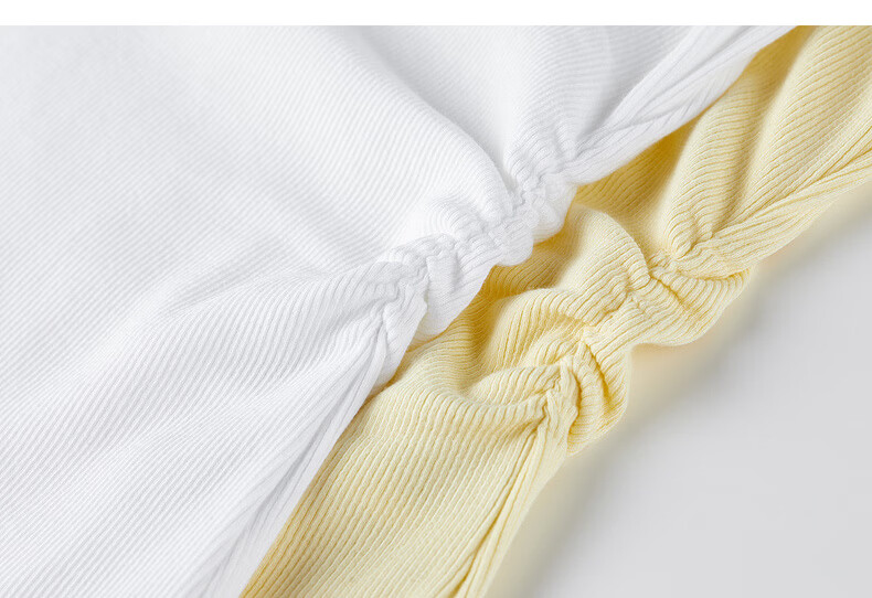 Shangdu Bila Korean Style Elegant Cotton Blend T-Shirt Women Summer Beaded Lace Round Neck Knit Top Slim Fit Short Sleeve Inner Wear 42