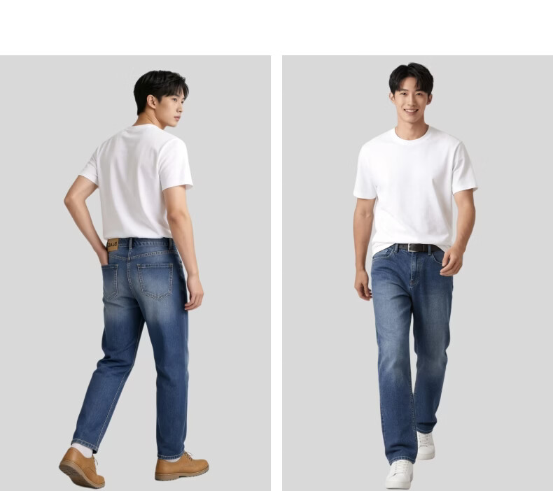BLAG Tencel Summer Lightweight Lyocell Men's Loose Straight-Leg Jeans JD Self-Operated Pants 5