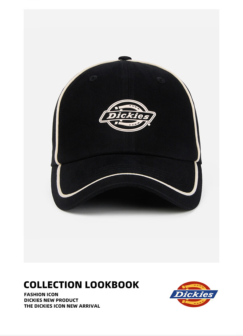 Dickies New Unisex Baseball Cap Large Head Size Slimming Letter Line Versatile Sun Protection Outdoor Blue Duckbill Hat 9