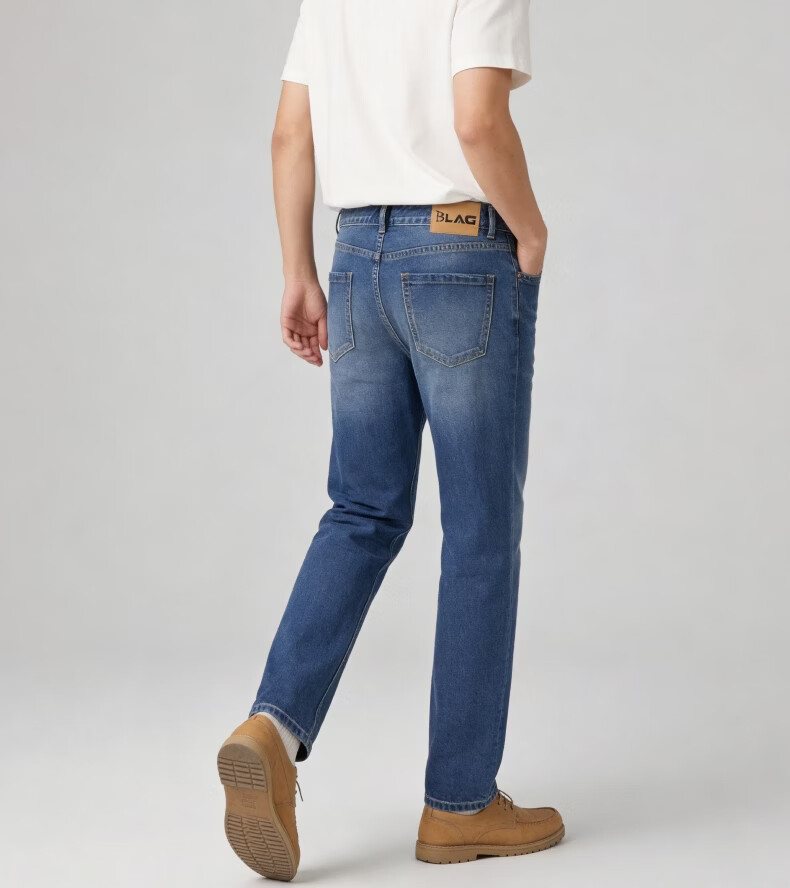 BLAG Tencel Summer Lightweight Lyocell Men's Loose Straight-Leg Jeans JD Self-Operated Pants 29
