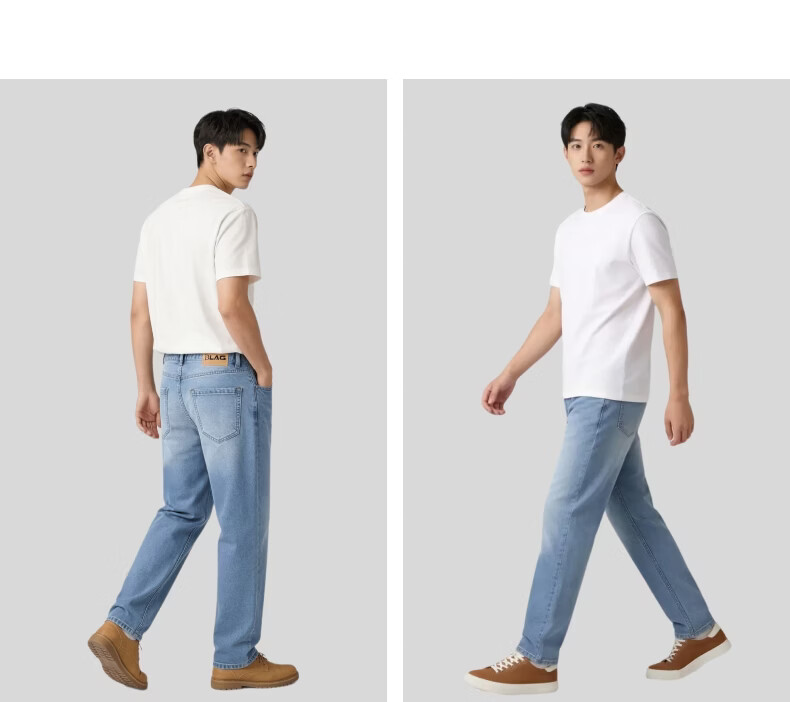 BLAG Tencel Summer Lightweight Lyocell Men's Loose Straight-Leg Jeans JD Self-Operated Pants 3