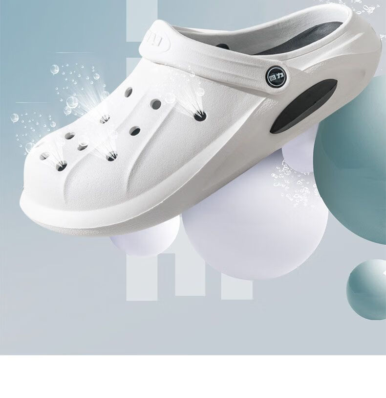 Warrior Men's Summer Breathable Slip-On EVA Beach Sandals White Size 39 4