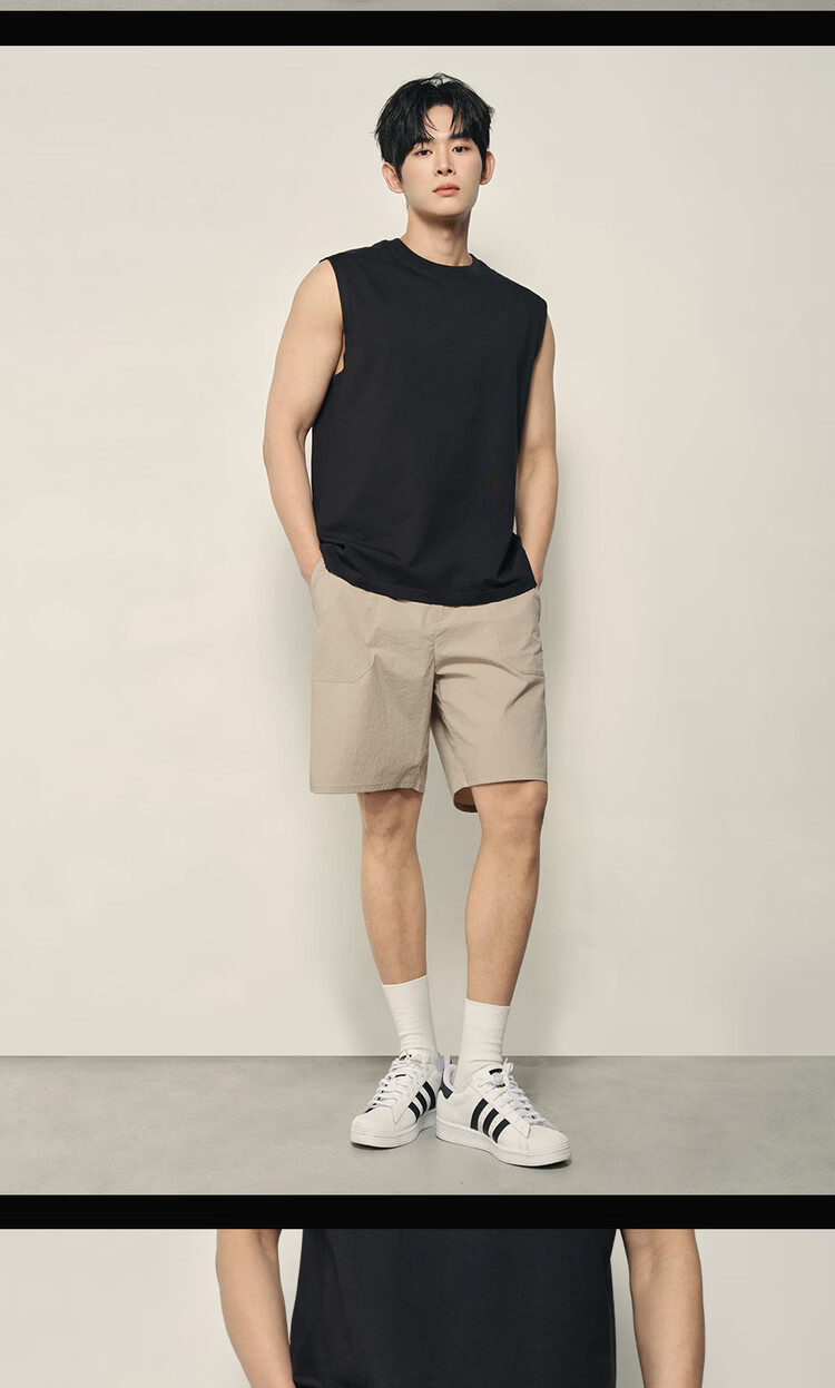 Giordano Men's 2026 Summer Textured Semi-Elastic Waist Casual Shorts Korean Style 01106598 13