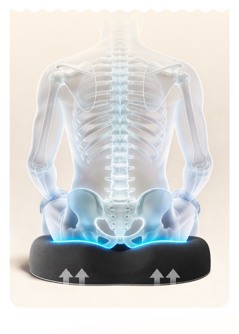 Zhiguozhe Hemorrhoid Cushion Hollow Post-Anal Fistula Surgery Special Perianal Abscess Coccyx Decompression Long Sitting Pain Relief Anti-Bedsore Cushion 11