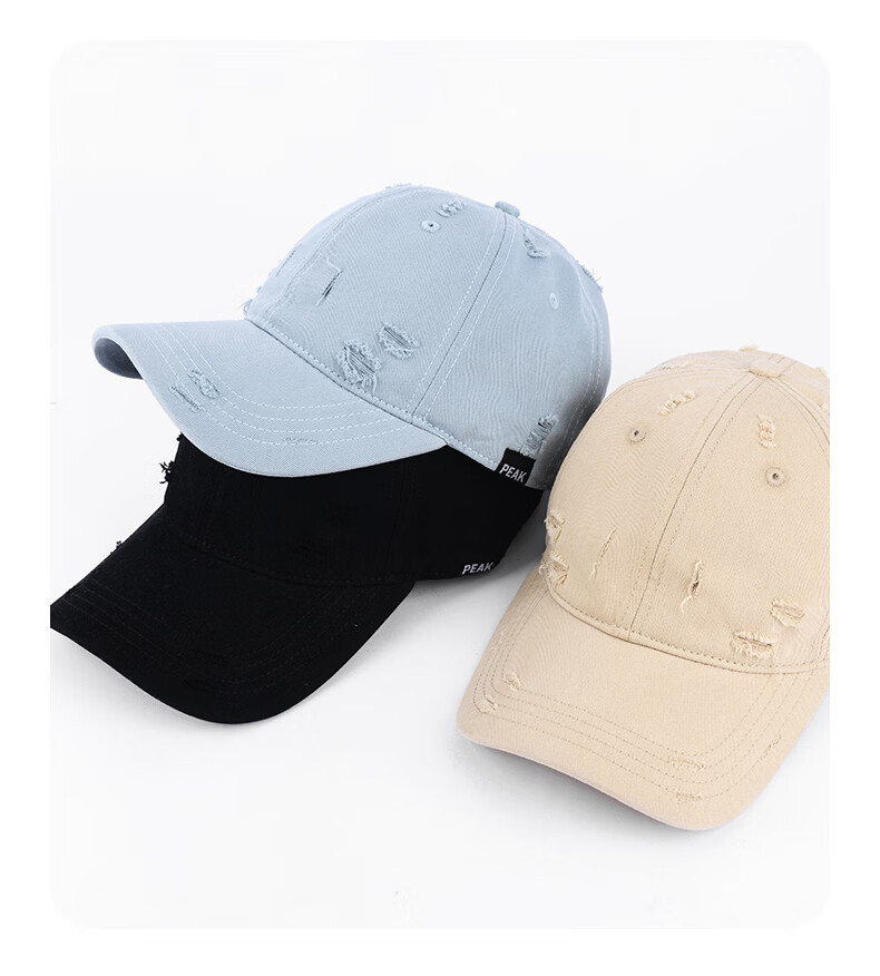 Peak Duckbill Cap Couple Outdoor Cycling Sun Protection Hat Trendy Cool Street Dance Youth Fashion American Vintage Distressed Baseball Cap 18