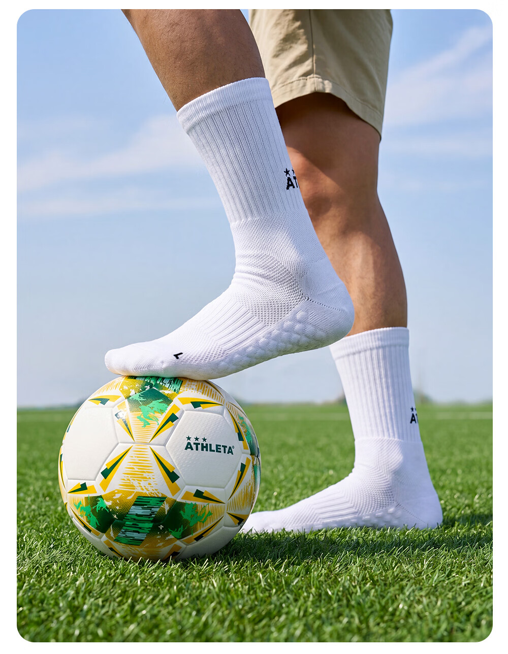 ATHLETA Soccer Socks Unisex Summer Mid-Calf Non-Slip Towel Bottom Durable Running Basketball Training Socks 10