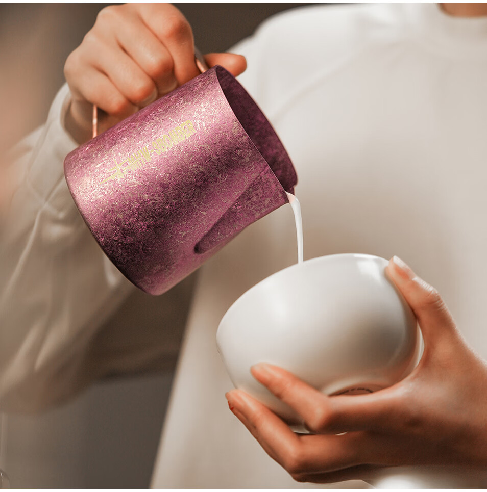 MHW-3BOMBER Bomber Flying Sword Collaboration Pure Titanium Coffee Latte Art Pitcher 600ml Spout Milk Frothing Jug Professional Latte Art Cup 22