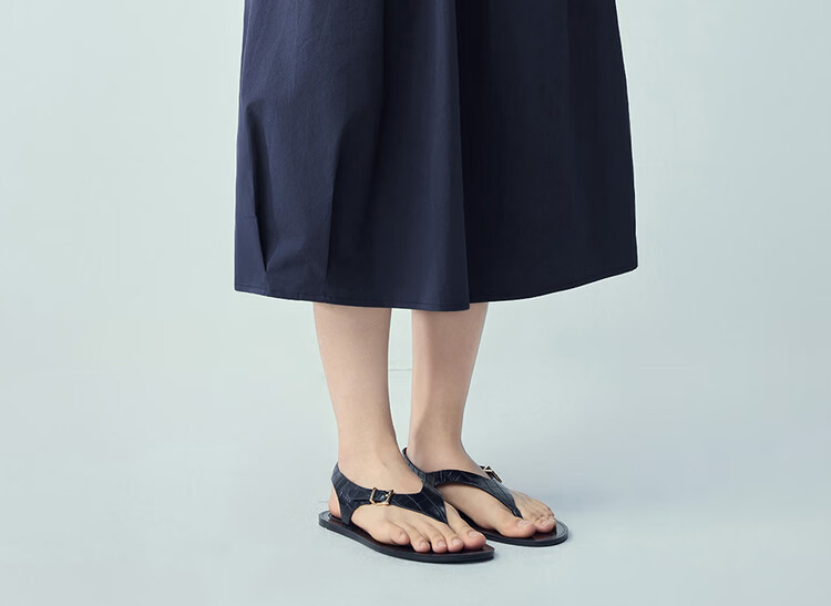Giordano Women's Bud Skirt 2026 Summer Pure Cotton Semi-Elastic Waist Pleated A-Line Midi Skirt 13466203 17