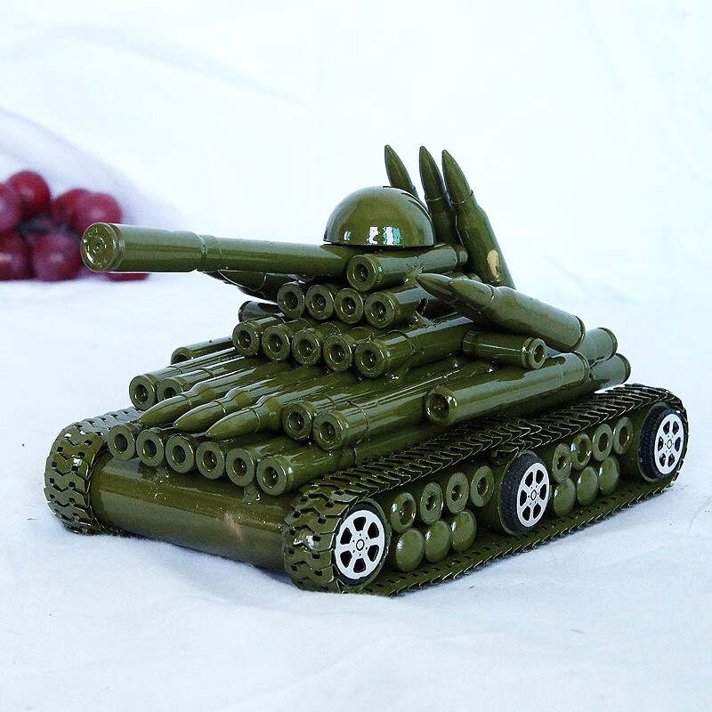耀莎 子弹壳坦克工艺品模型家居橱窗摆件朋友礼品创意纪念品礼物 中型