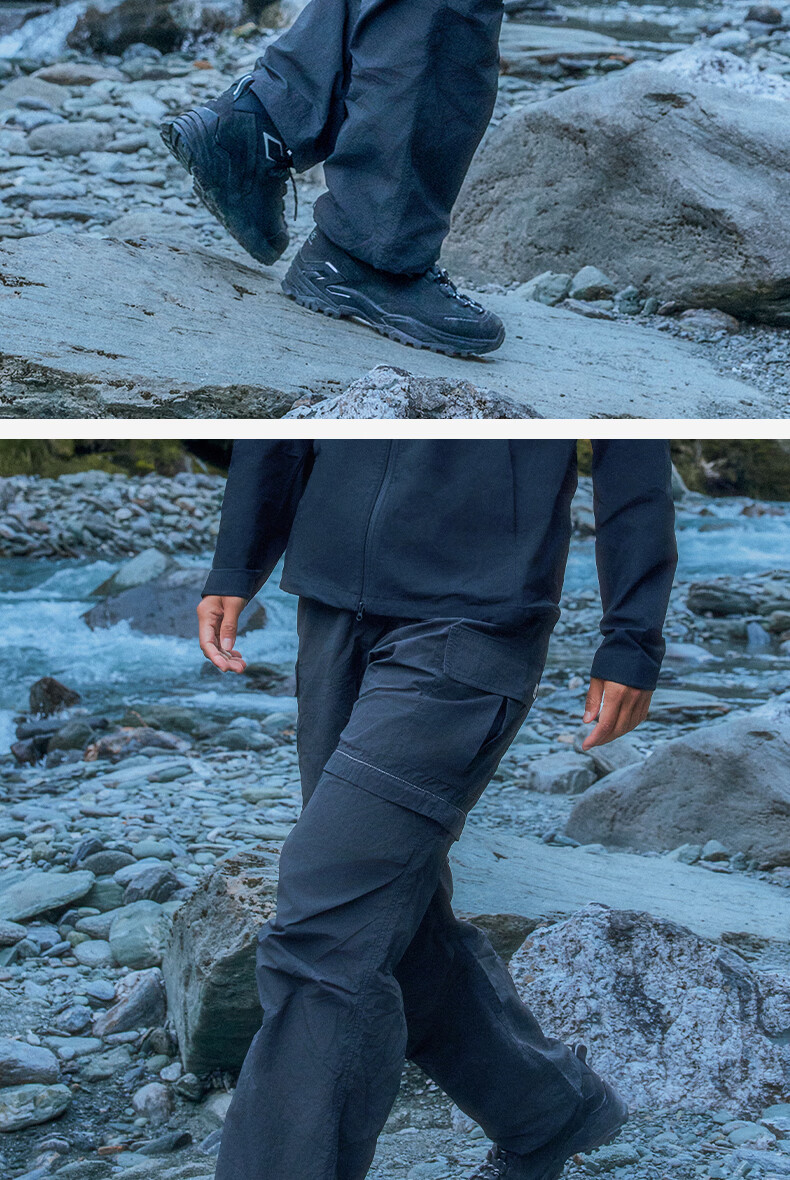 BEIN SPACE Summer New Women's Hiking Durable Water-Repellent Detachable Outdoor Long Pants Mountaineering Pants A080 Moon Shadow Gray L 31