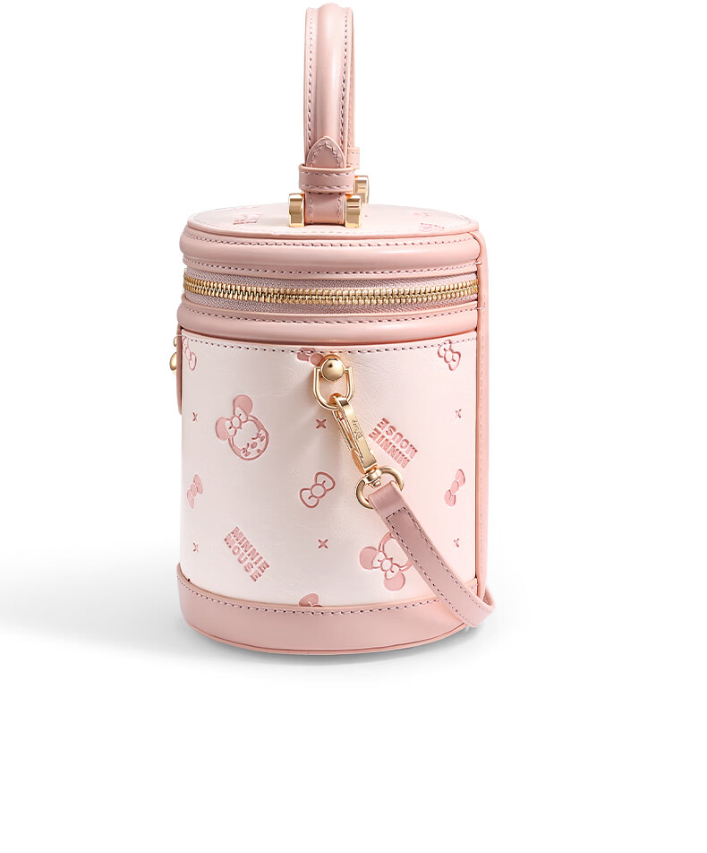 Disney 2026 New Niche Bucket Bag Women's Handbag Crossbody Lucky Round Bucket Bag Birthday Gift for Girlfriend 18