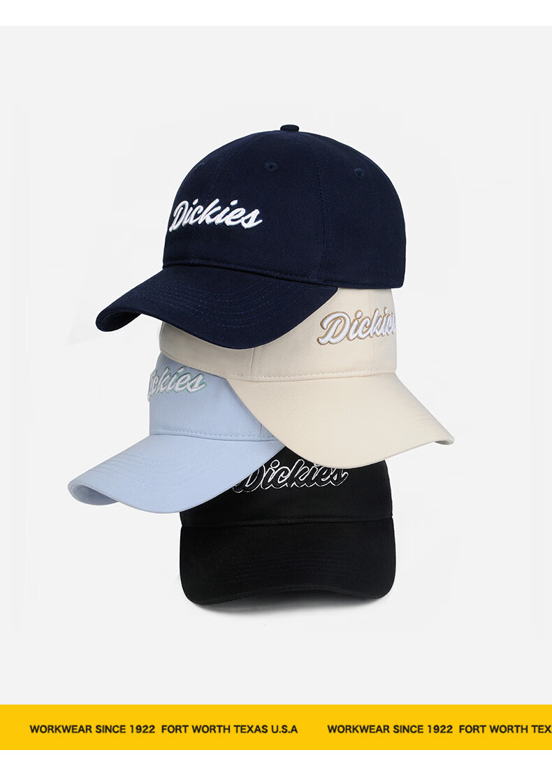 Dickies New Retro Baseball Cap Unisex Soft Top Pure Cotton Duckbill Hat Navy Blue 36
