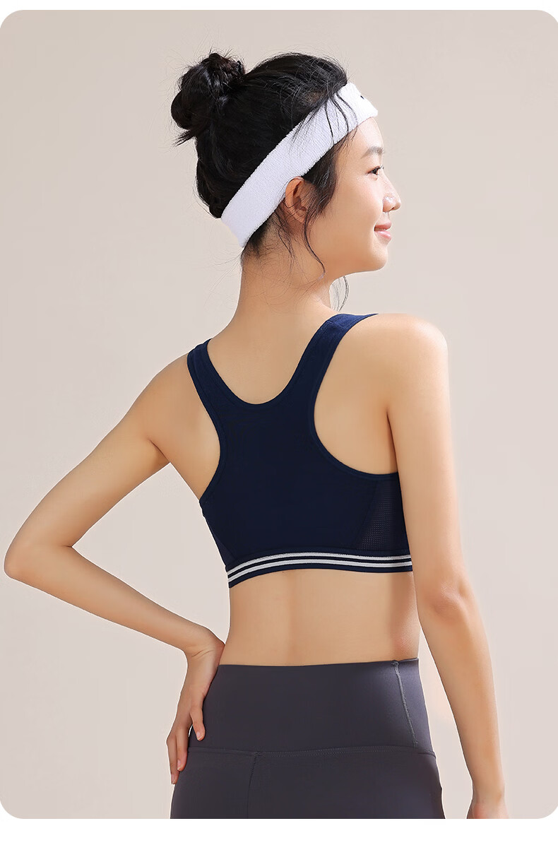 Langsha Sports Bra for Girls Summer Cotton Vest Anti-Shock Developmental Teen Student PE Class 14