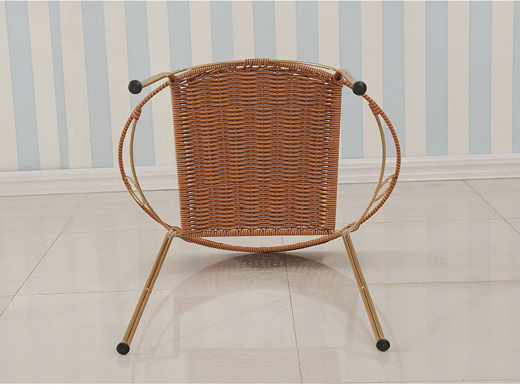 ymx藤椅小藤椅靠背椅小藤椅子单人家用编织藤椅阳台椅室外椅家用竹编