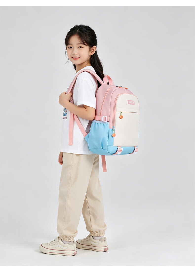 Edison Elementary School Backpack for Grades 1-3 Lightweight Large Capacity Water-Resistant Spring and Autumn Field Trip Study Backpack L08-1 17